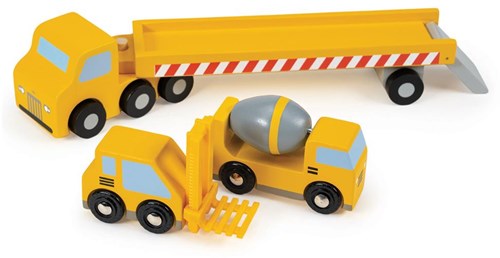 Mentari trasportatore in legno veicoli da costruzione - giocattolo educativo-3