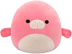 Squishmallows peluche morbido Morlai lamantino 30cm bianco animale marino