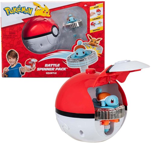 Jazwares Pokémon Battle Spinner Game Giocattolo Squirtle Pokéball-3