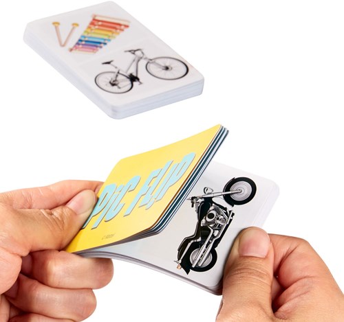Mattel gioco di carte Pic Flip - gioco di famiglia veloce ed educativo-2