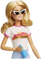 Barbie bambola da viaggio - fashion doll con valigia e accessori viaggio-2