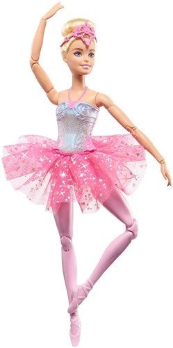Bambola ballerina Barbie con luci - Dreamtopia abito rosa-2