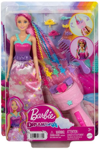 Mattel bambola Barbie Dreamtopia styling capelli con accessori e treccine