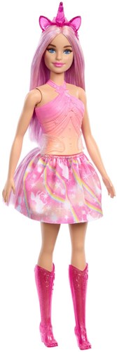 Barbie bambola fantasia unicorno con capelli rosa e accessori-2