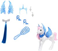 Bambola Barbie unicorno 65° anniversario con capelli blu e accessori-3