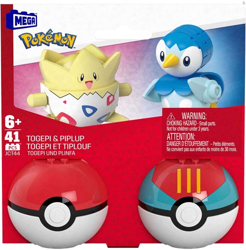 Mattel set di costruzione Pokémon - Togepi e Piplup giocattolo 41 pezzi