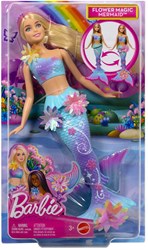 Mattel bambola sirena Barbie Flower Magic con coda magica floreale