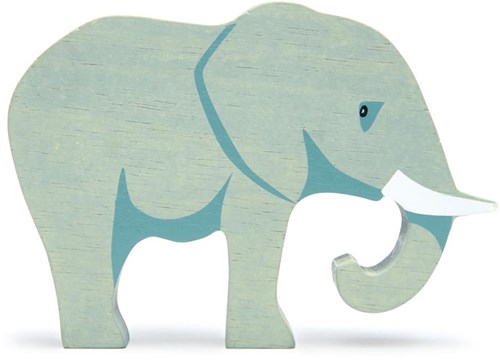 Tender Leaf animale safari elefante - figura in legno grigia giocattolo safari-2