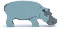 Tender Leaf animale safari ippopotamo - figura in legno blu grigio-2