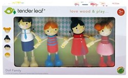Tender Leaf famiglia di bambole casa delle bambole set in legno flessibile