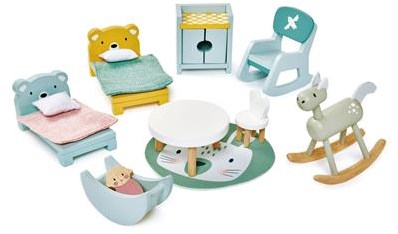 Tender Leaf cameretta casa delle bambole set mobili in legno accessori-3