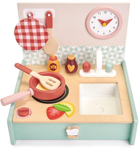 Tender Leaf cucina giocattolo in legno kitchenette con accessori - gioco creativo-2