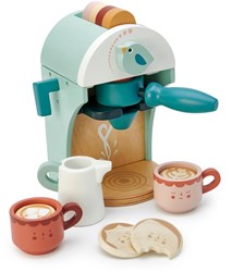 Tender Leaf macchina da caffè in legno Babyccino Maker set gioco bambini