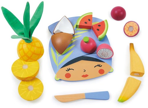 Tender Leaf tagliere in legno set frutta tropicale giocattolo per bambini