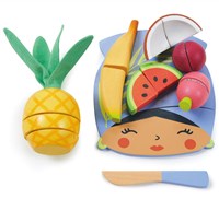 Tender Leaf tagliere in legno set frutta tropicale giocattolo per bambini-3