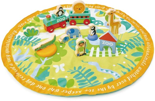 Tender Leaf Safari Park playset in borsa portaoggetti - giocattolo in legno-2
