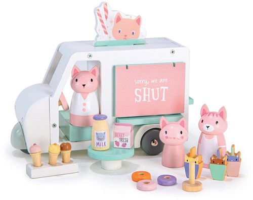 Tender Leaf giocattolo Furgoncino Milkshake di Kitty set di gioco in legno-3