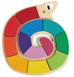 Tender Leaf puzzle in legno serpente colorato - giocattolo educativo per bambini