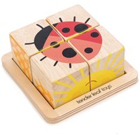 Tender Leaf puzzle a blocchi di legno - giocattolo educativo multicolore