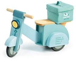 Tender Leaf scooter di consegna in legno cavalcabile con borsa in tela