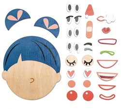 Tender Leaf puzzle in legno emozioni - giocattolo educativo facce bambini