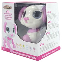 Robo Smart Puppy Pinky cane robot interattivo con luce e suono