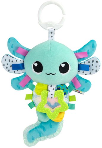 Lamaze giocattolo educativo per neonati axolotl sonaglino e massaggiagengive