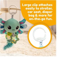 Lamaze giocattolo educativo per neonati axolotl sonaglino e massaggiagengive-3