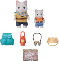 Sylvanian Families set avventura fratello e bebè gatto latte bambole gioco-2