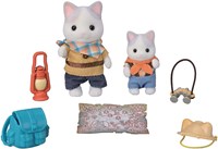 Sylvanian Families set avventura fratello e bebè gatto latte bambole gioco-3
