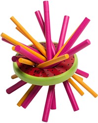 BS Toys Mikado gioco in legno melone - gioco di destrezza per bambini