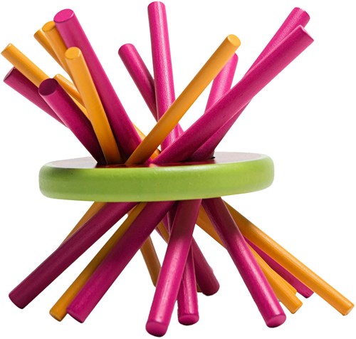 BS Toys Mikado gioco in legno melone - gioco di destrezza per bambini-2