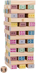BS Toys Torre Numerica in Legno - Gioco di Abilità Educativo 46pz