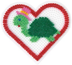 Hama base per perline da stirare cuore grande - bianco - gioco creativo
