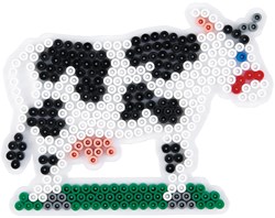 Hama base per perline da stirare mucca - tavoletta creativa bianca