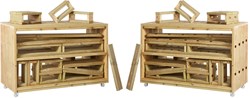 Cosy carrelli blocchi set completo per costruzioni all'aperto e STEM