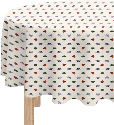 Boerenbont tovaglia PVC rotonda 150cm - protezione tavolo bianca floreale-2