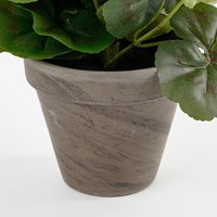 Pianta artificiale geranio pesca in vaso grigio pianta decorativa-2