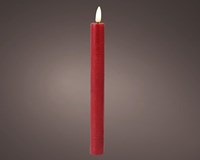 Lumineo candele da tavola LED rosse 24cm set 2 pezzi - Fiamma tremolante - Timer