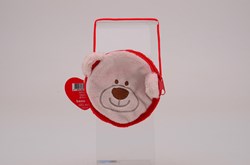 Borsa peluche orso rosso - accessorio peluche carino per bambini