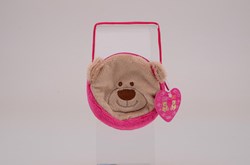 Borsa peluche orso rosa - accessorio bimbo carino borsa peluche