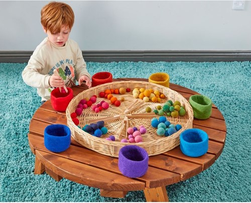 Cosy Rainbow Nesting Felt Bowls and Balls - 48945