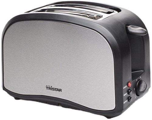 Tristar tostapane 2 fessure nero - 800W - 6 livelli - design elegante-2