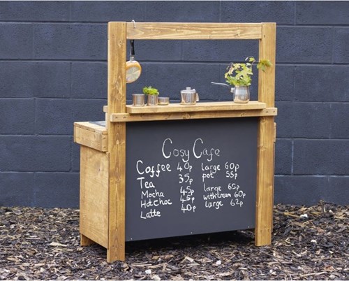 Cosy cucina da esterno con fango giocattolo caffè con lavagna KS1
