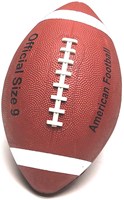 HOT Sports + Toys palla da football americano in gomma marrone bianca misura 9