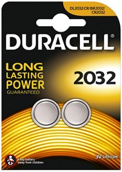 Duracell pila a bottone CR2032 3V batteria al litio 2 pezzi per elettronica