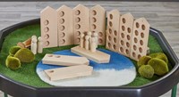 Cosy barche e personaggi matematici set giocattolo in legno 40 pezzi