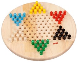 Goki gioco Halma in legno gioco da tavolo strategico familiare 2-6 giocatori