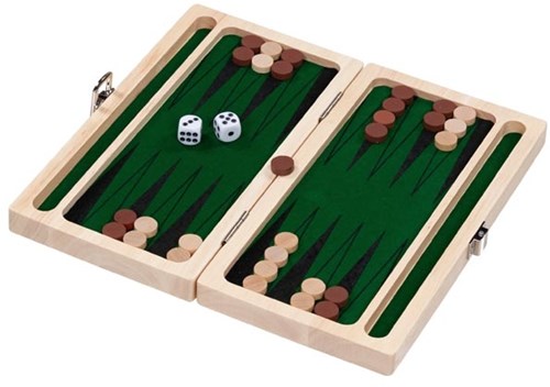 Goki gioco backgammon in legno per bambini e adulti - legno FSC