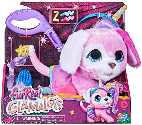 Hasbro FurReal Glamalots - Cane di peluche interattivo con accessori